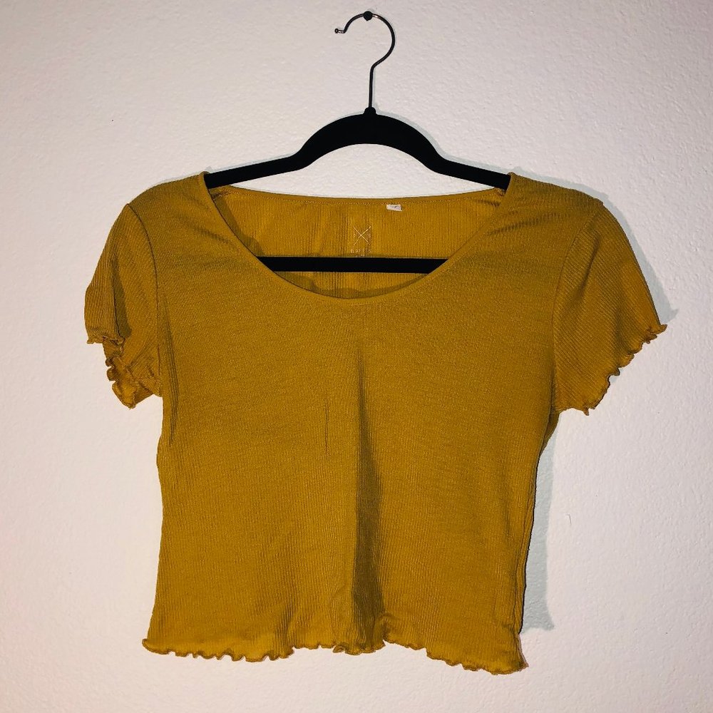 Pacsun Yellow Cropped Tee